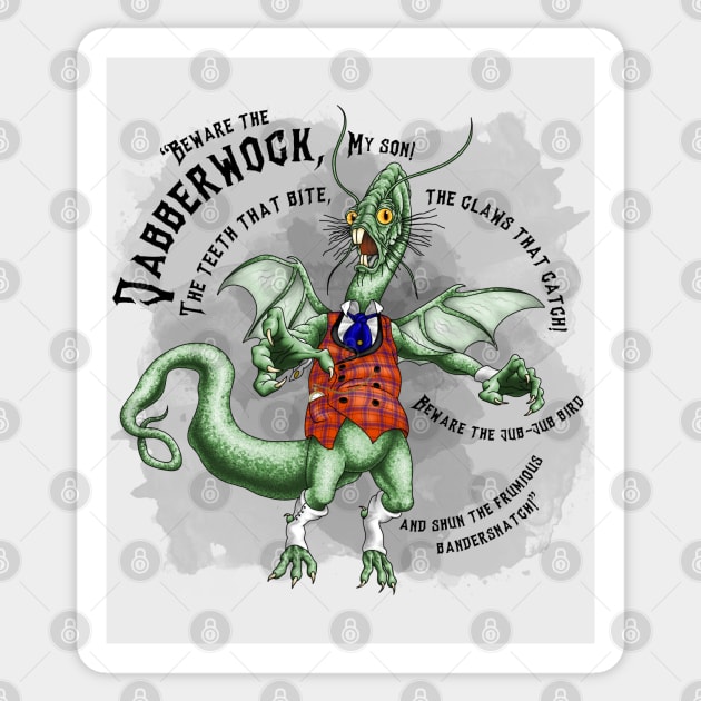 Jabberwocky-bk Sticker by Ladycharger08